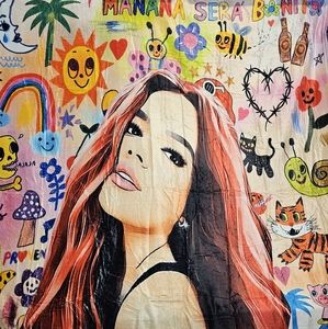 Karol G fleece blanket